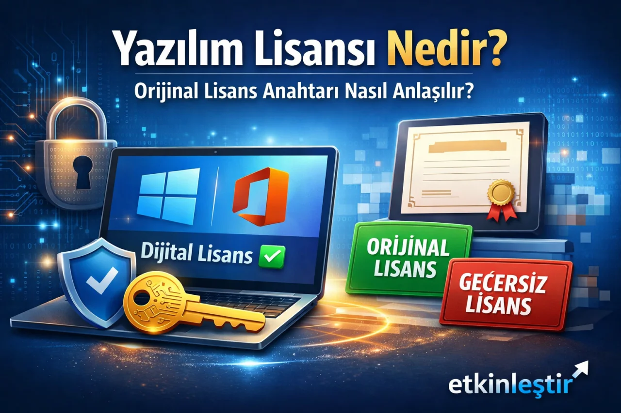 Yazılım Lisansı Nedir? Orijinal Lisans Anahtarı Nasıl Anlaşılır?